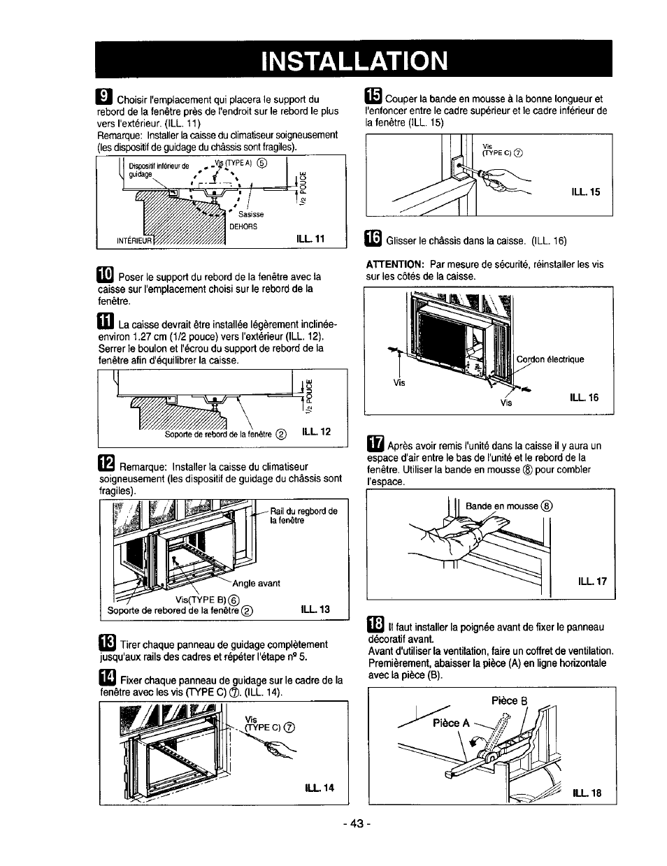 Installation | Kenmore 78122 User Manual | Page 43 / 52