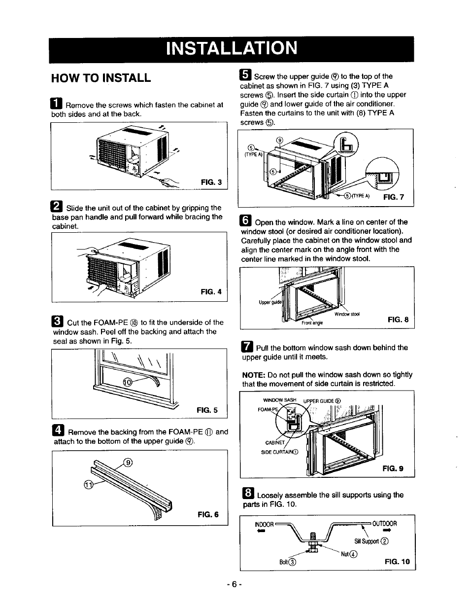 How to install, Installation | Kenmore 78122 User Manual | Page 6 / 52