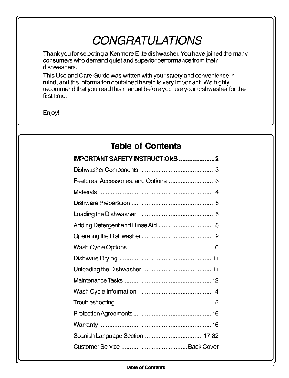 Kenmore 630.1730 User Manual | Page 2 / 34