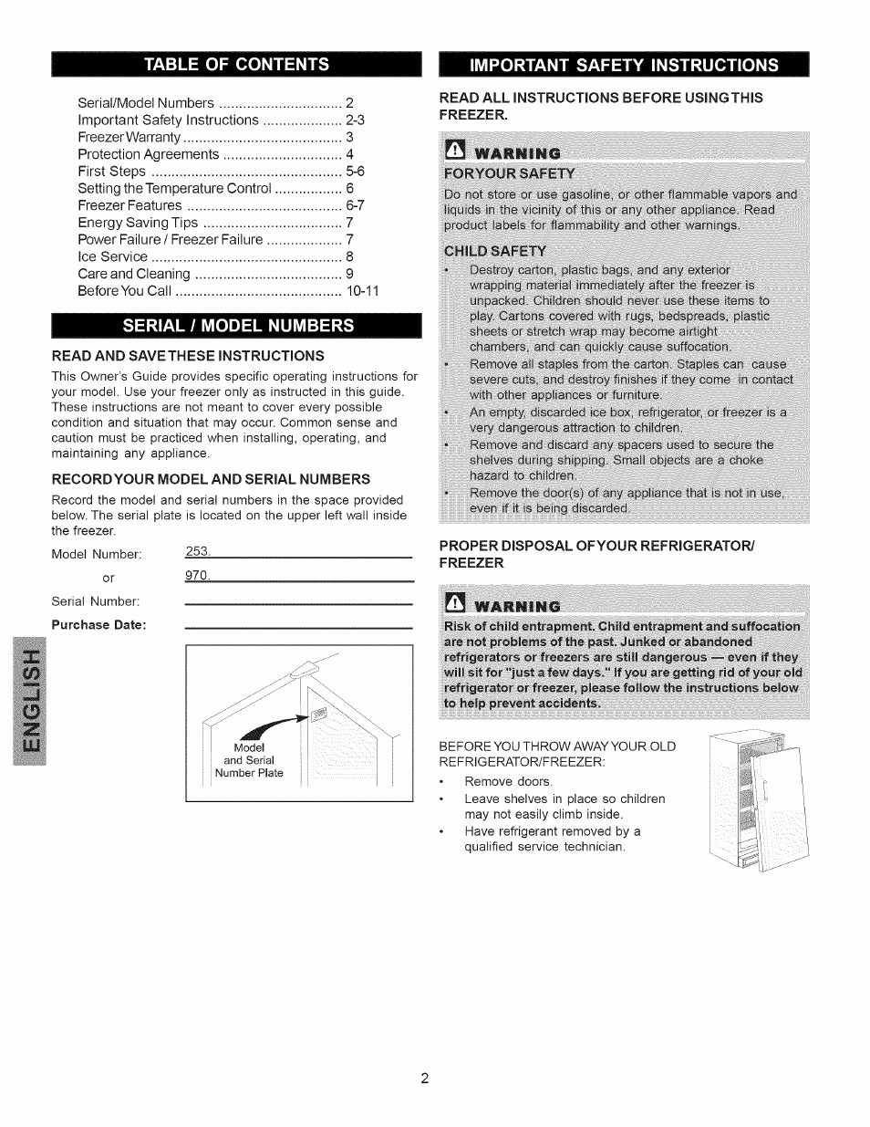 Kenmore 297310600 User Manual | Page 2 / 11
