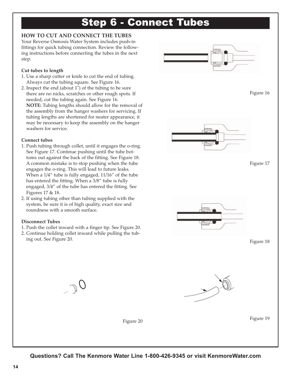 Step 6 - connect tubes | Kenmore 625.381560 User Manual | Page 14 / 28