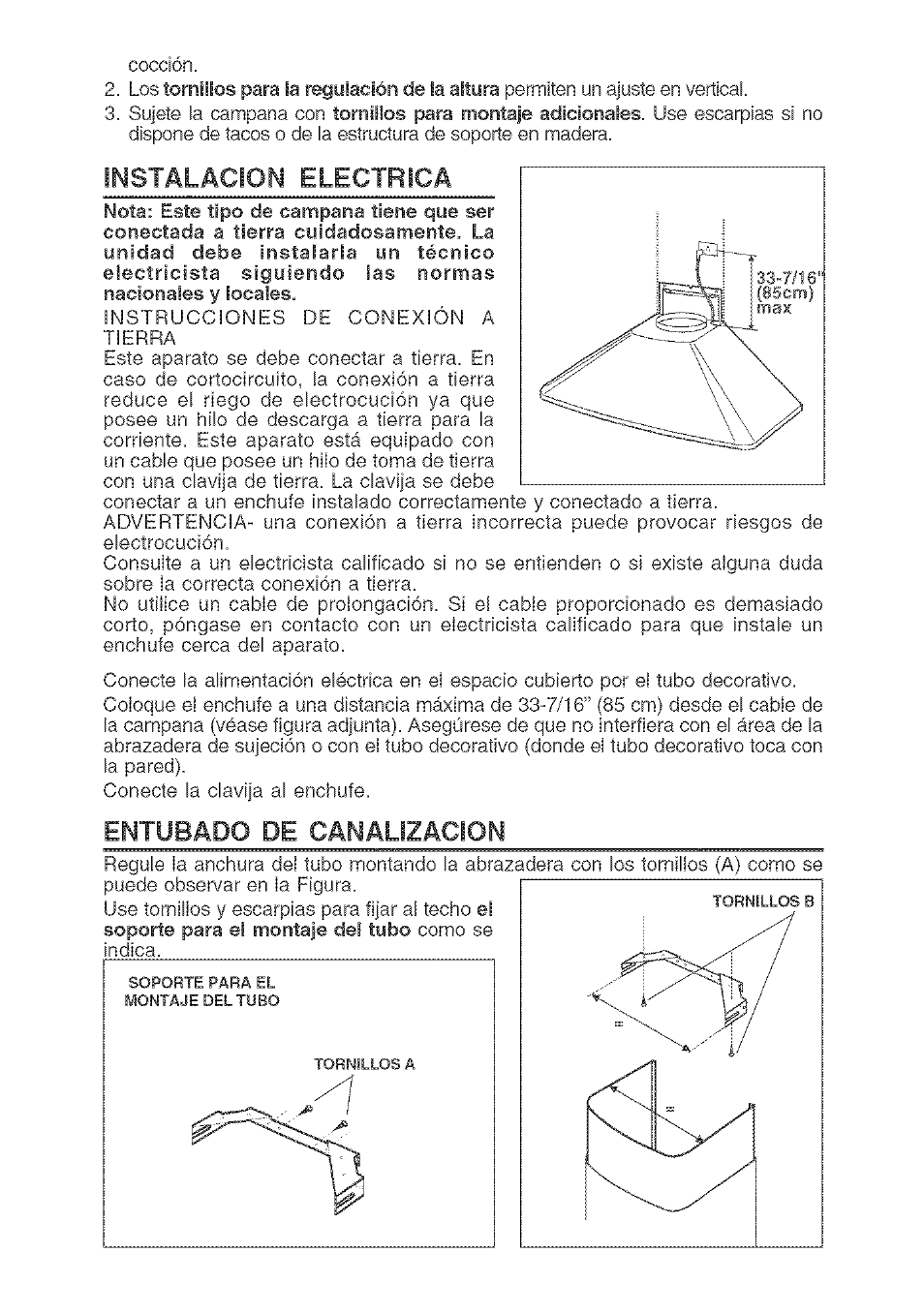 Instalacion electrica, Entubado de canalizacion | Kenmore 233.503632 User Manual | Page 11 / 20