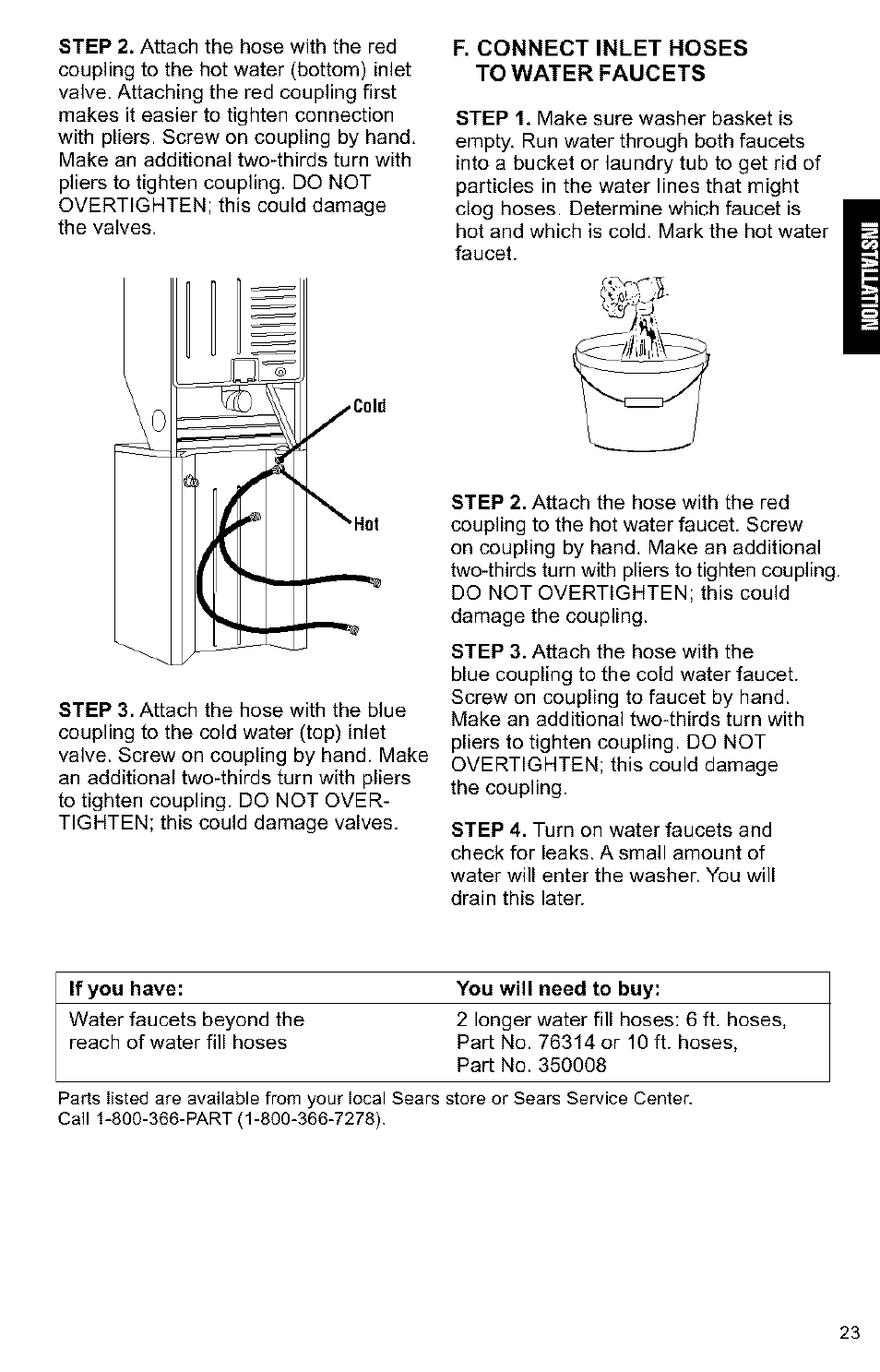 Kenmore 3405594 User Manual | Page 23 / 61