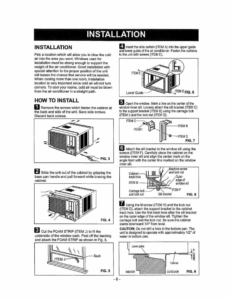 Installation, How to install, Fig. 8 | Kenmore 580.72184 User Manual | Page 6 / 23