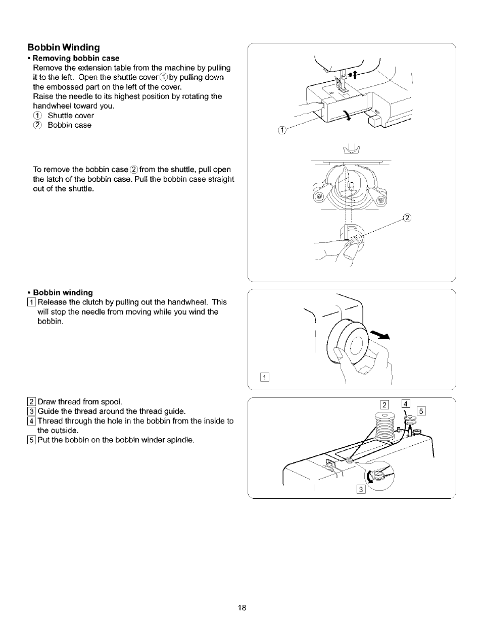 Bobbin winding, Bobbin winding -20 | Kenmore 385.16120200 User Manual | Page 26 / 85