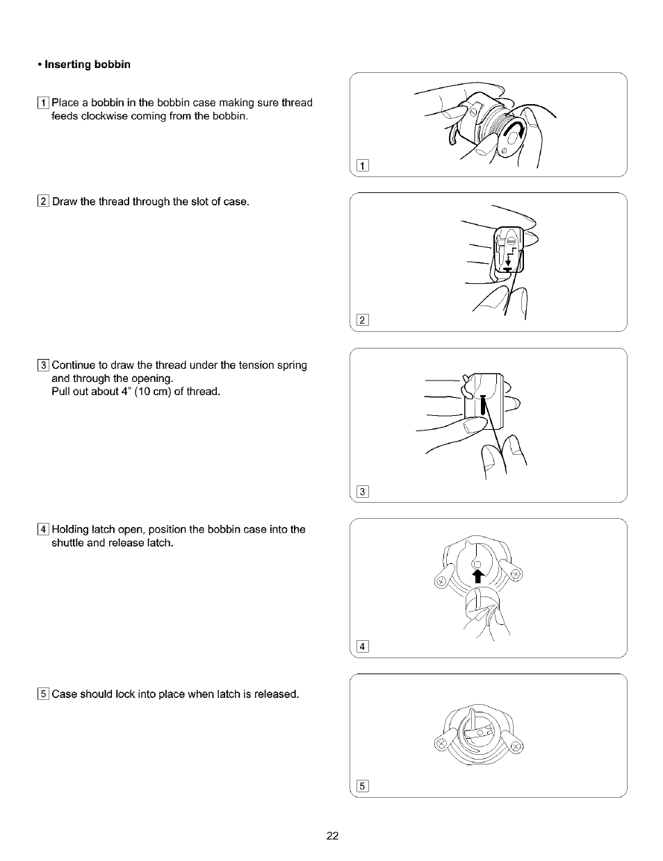 Inserting bobbin | Kenmore 385.16120200 User Manual | Page 30 / 85