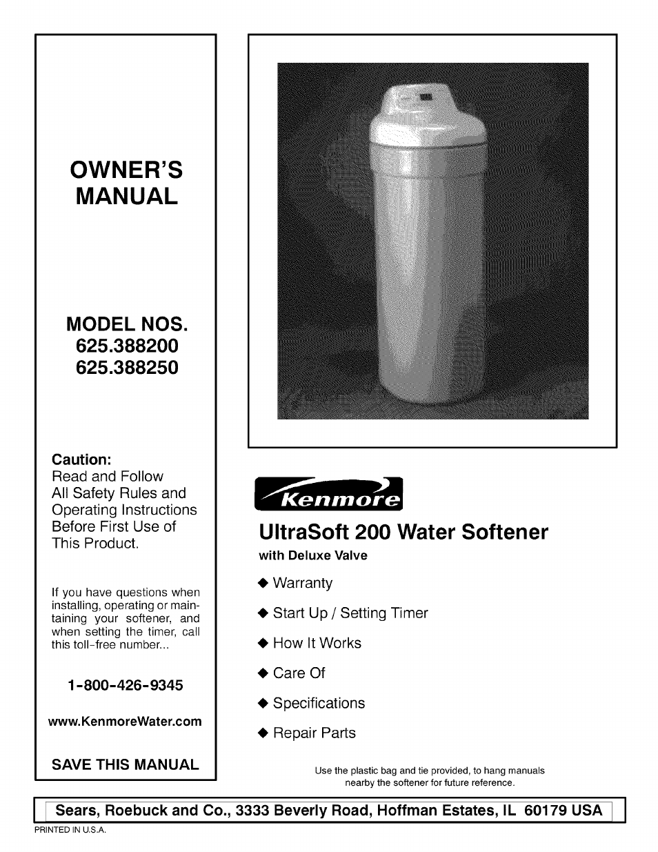 Kenmore 625.3882 User Manual | 36 pages