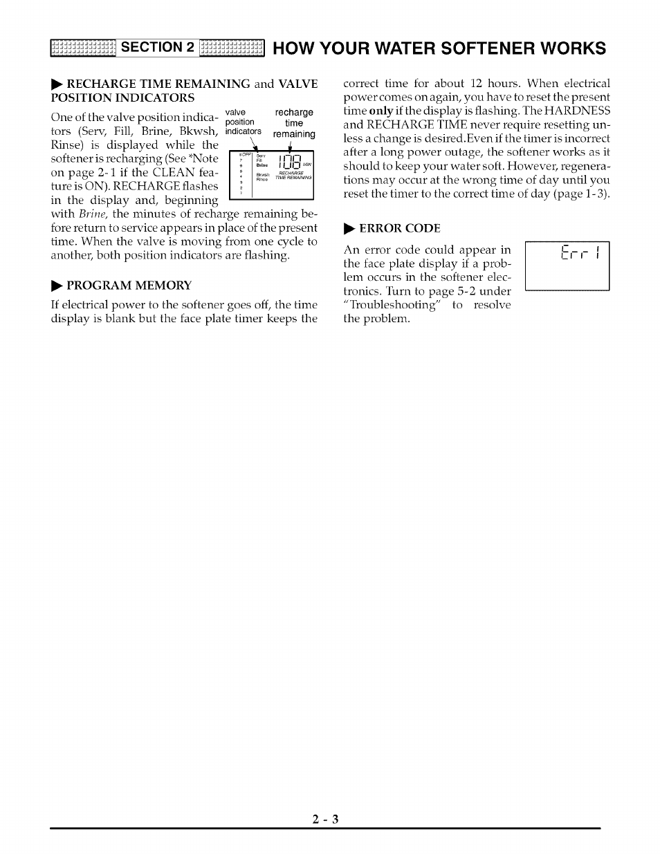 Program memory, Error code, How your water softener works | Kenmore 625.3882 User Manual | Page 12 / 36