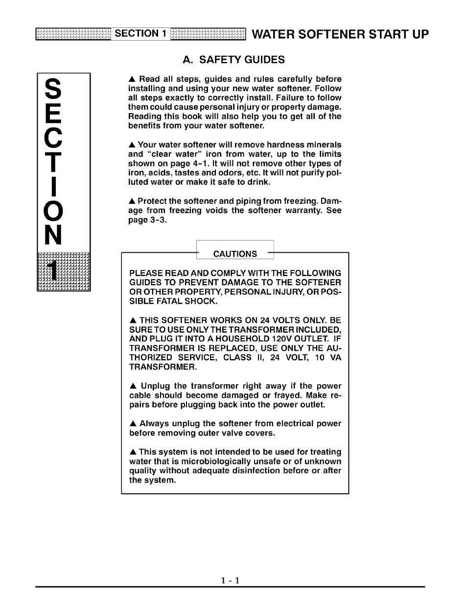 A. gapetyqyides, Water softener start up | Kenmore 625.3882 User Manual | Page 4 / 36