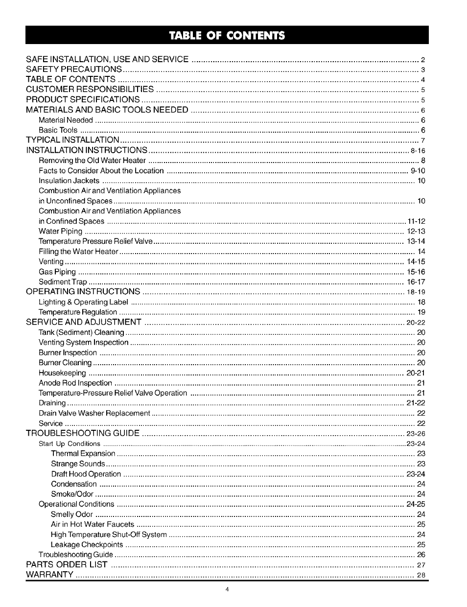 Kenmore Power Miser 12 153.331413 HA User Manual | Page 4 / 28