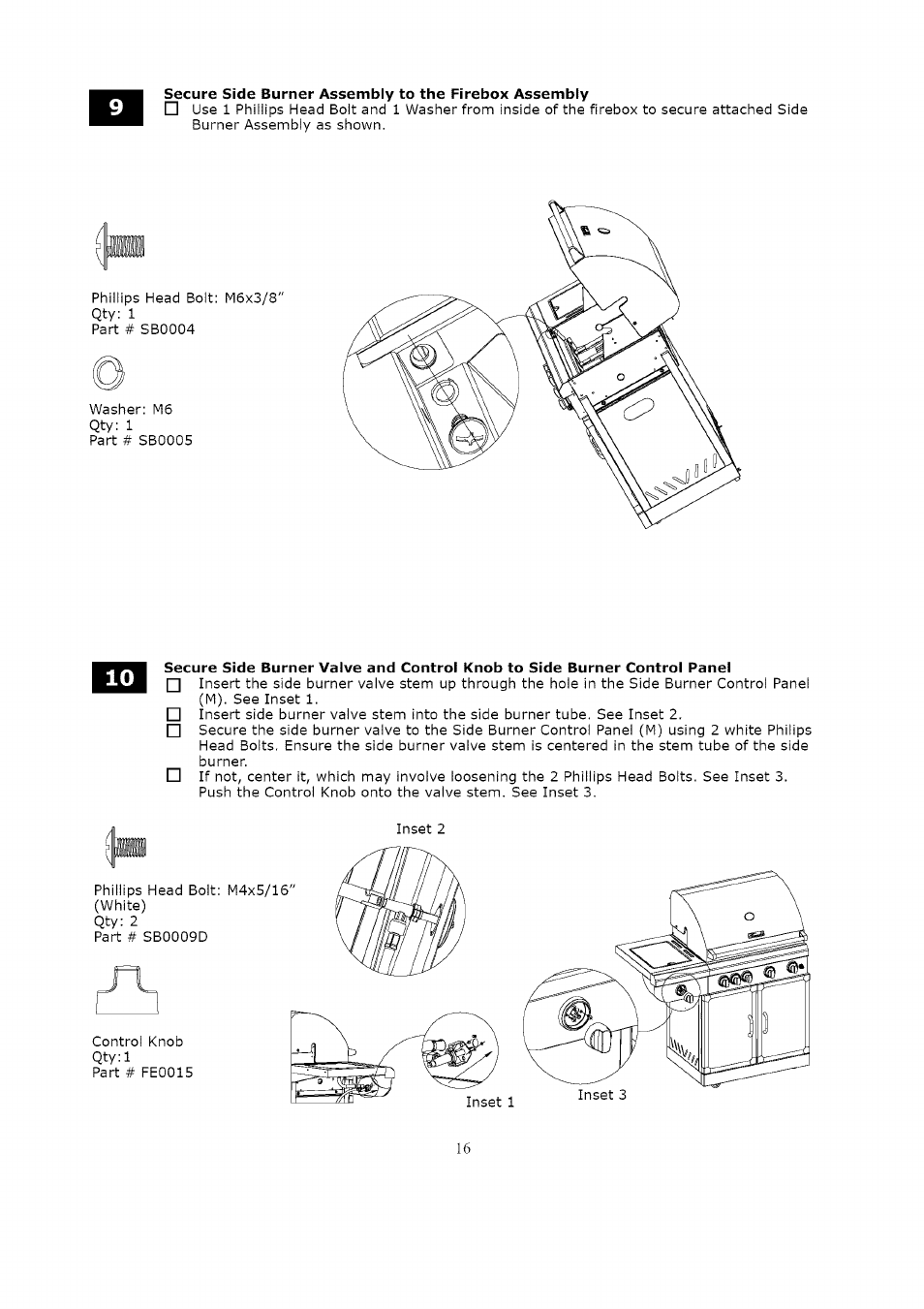 Kenmore LIQUID PROPANE GAS (LPG) GRILL 119.1623 User Manual | Page 16 / 33