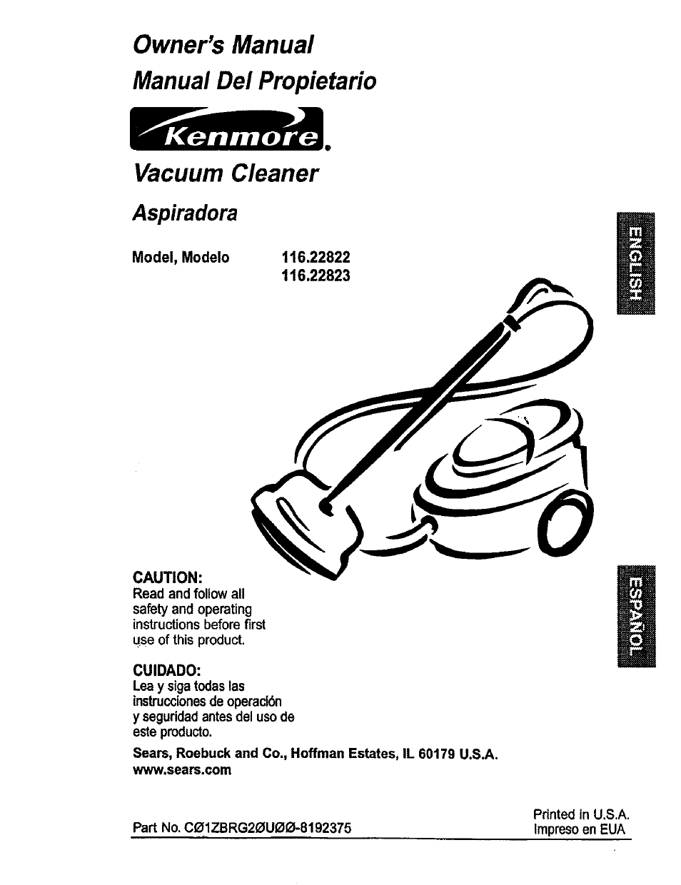 Kenmore 116.22822 User Manual | 40 pages