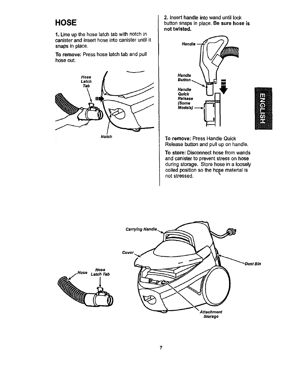 Hose | Kenmore 116.22822 User Manual | Page 7 / 40