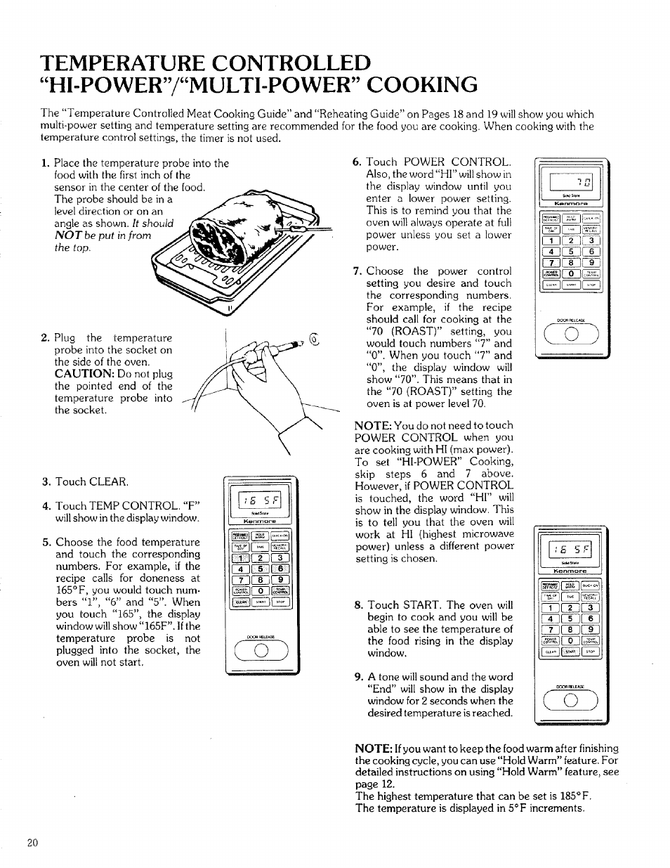 Kenmore 88329 User Manual | Page 20 / 35