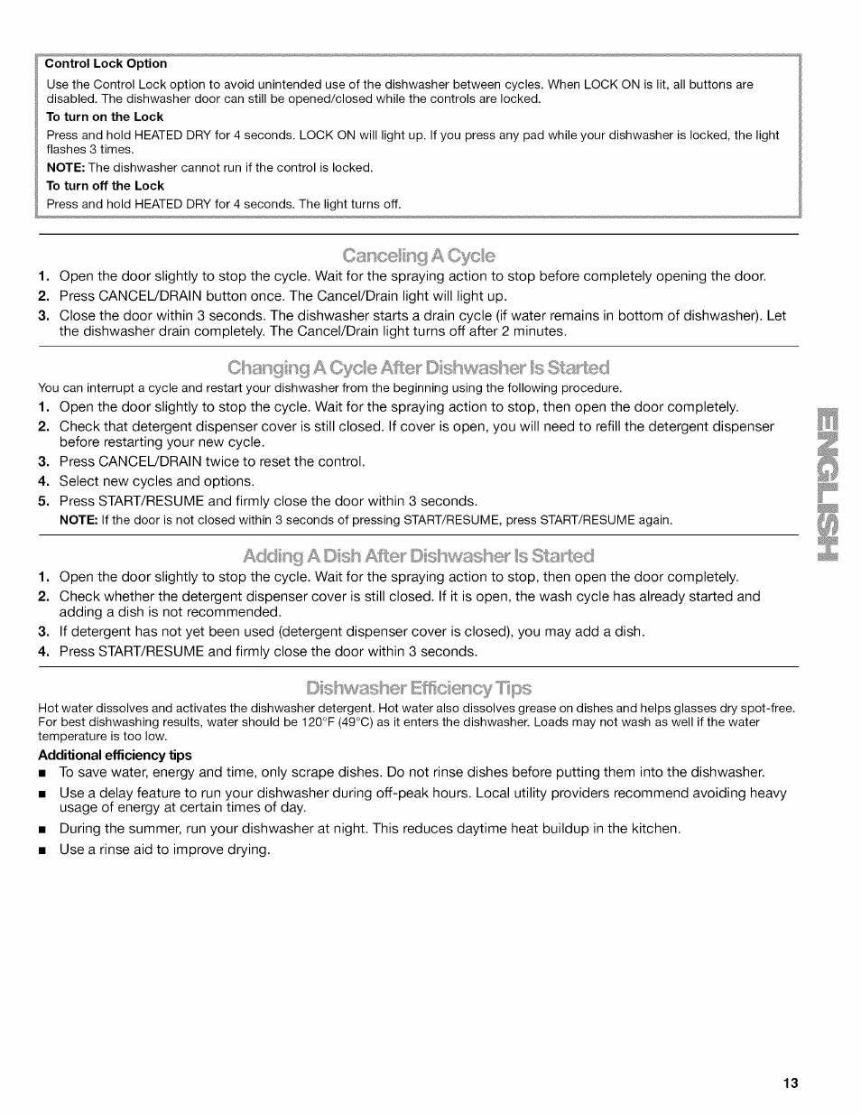 Kenmore 665.1389 User Manual | Page 13 / 52