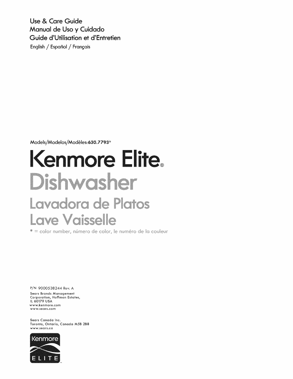 Kenmore 630.7793 User Manual | 19 pages