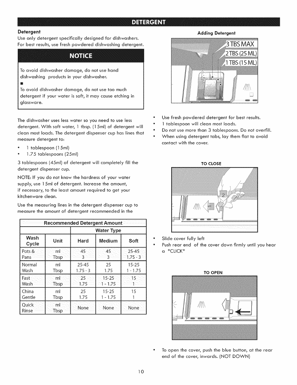 Noti | Kenmore 630.7793 User Manual | Page 10 / 19