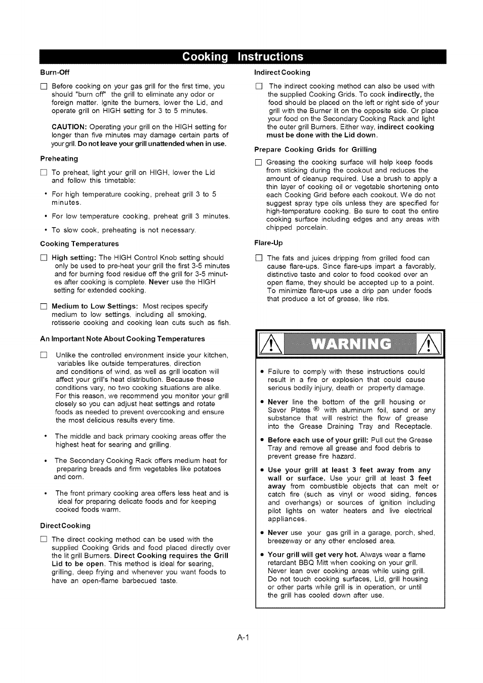 Cooking instructions | Kenmore 141.16322 User Manual | Page 24 / 28