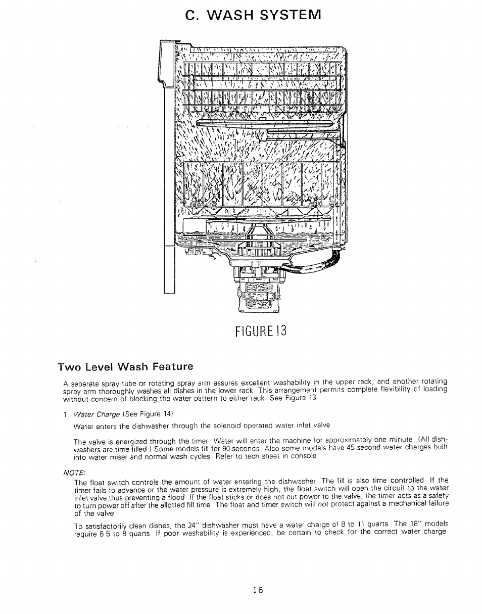 Figurei3, C. wash system, Two level wash feature | Kenmore 808353 User Manual | Page 19 / 96