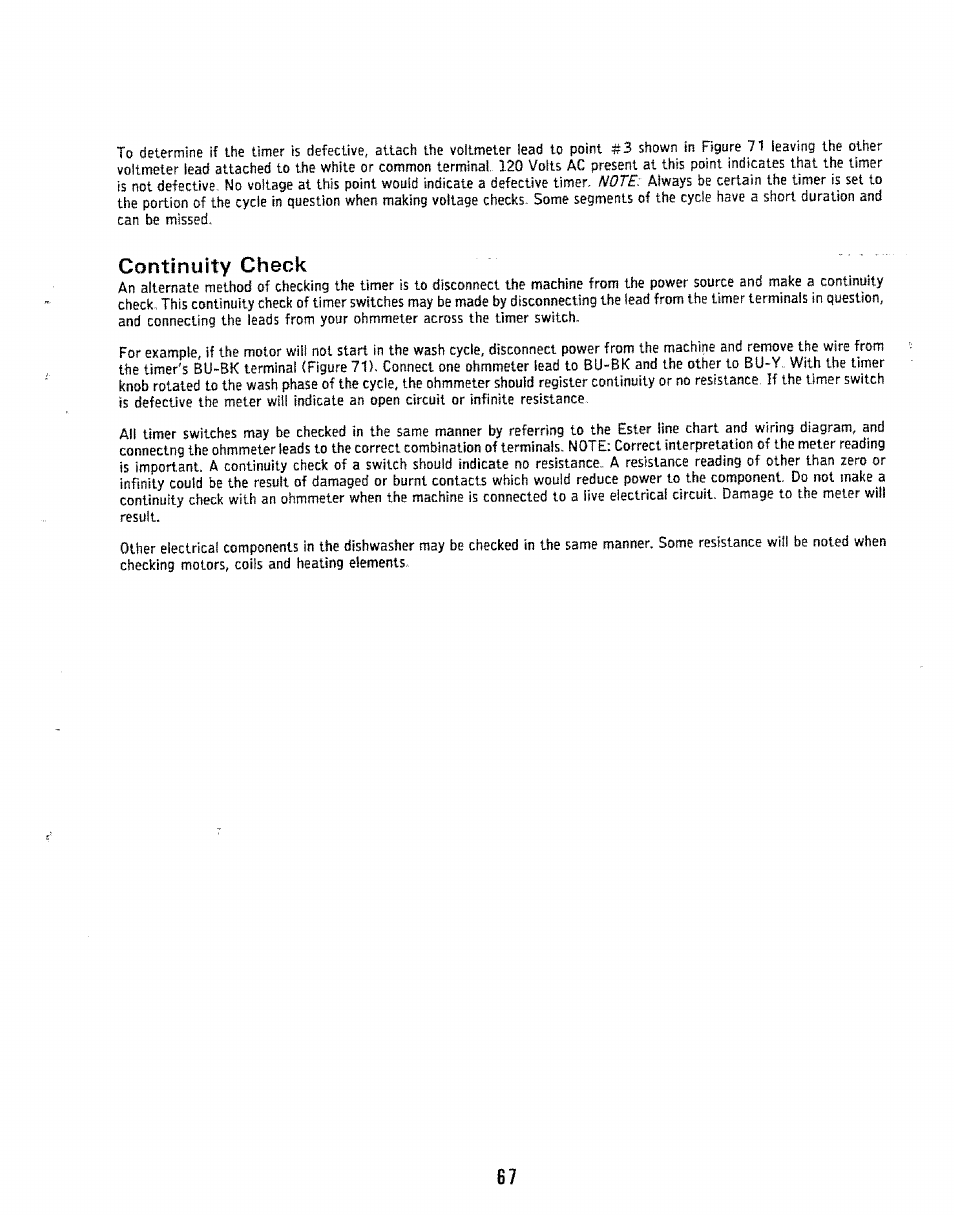 Continuity check | Kenmore 808353 User Manual | Page 70 / 96