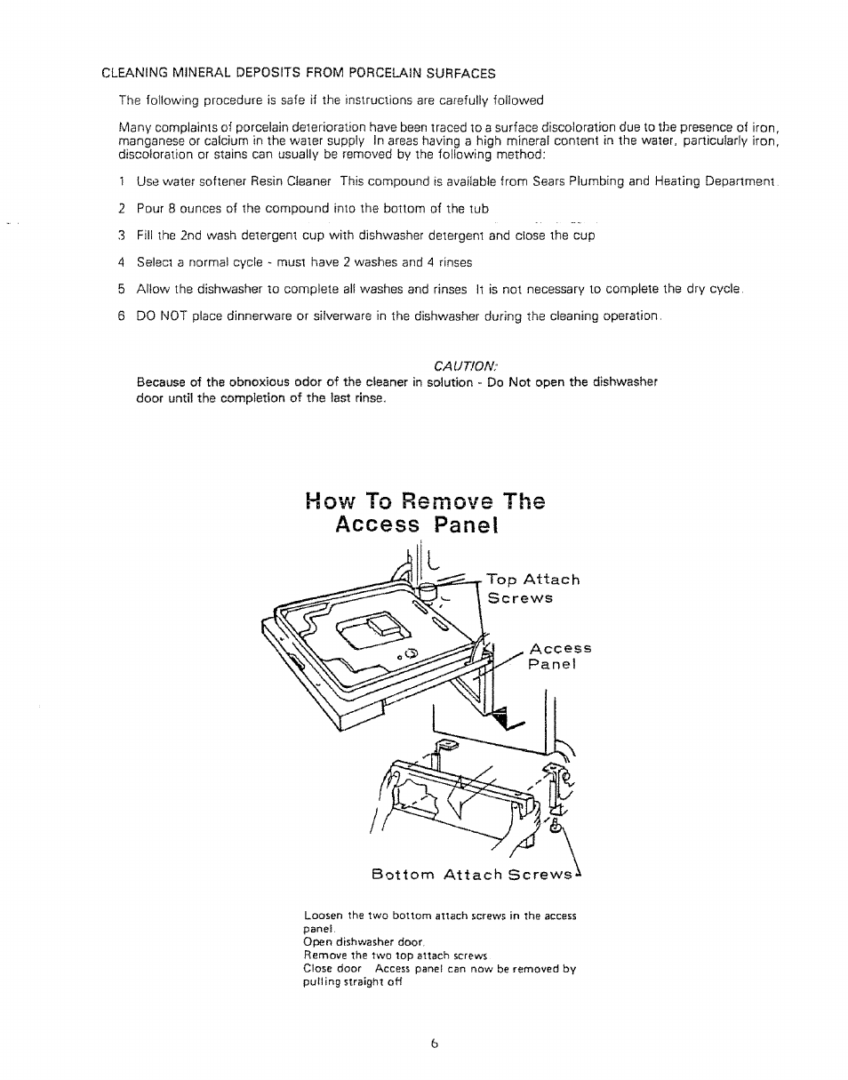 Fov/ to rertiove the access panel | Kenmore 808353 User Manual | Page 9 / 96