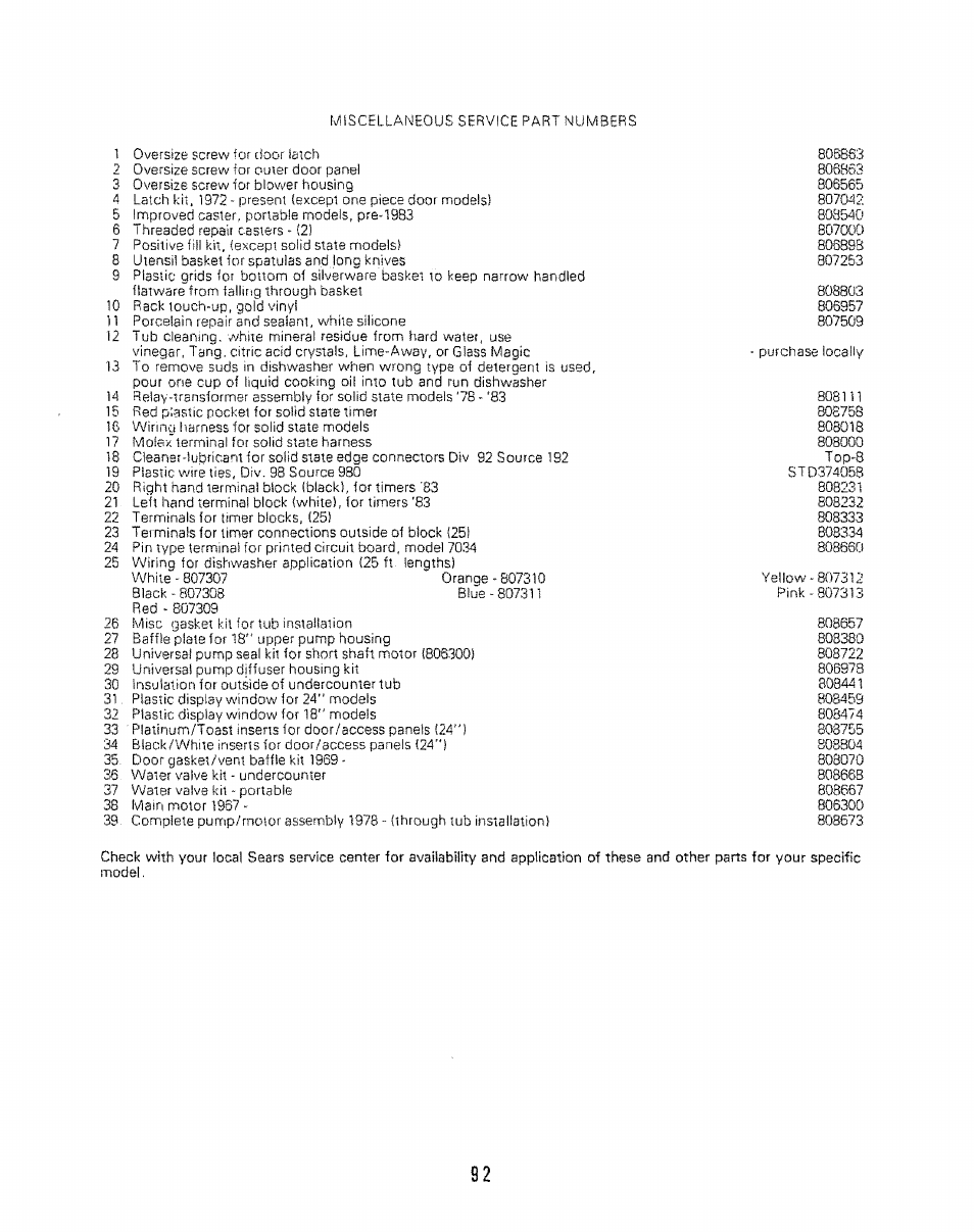 Kenmore 808353 User Manual | Page 95 / 96