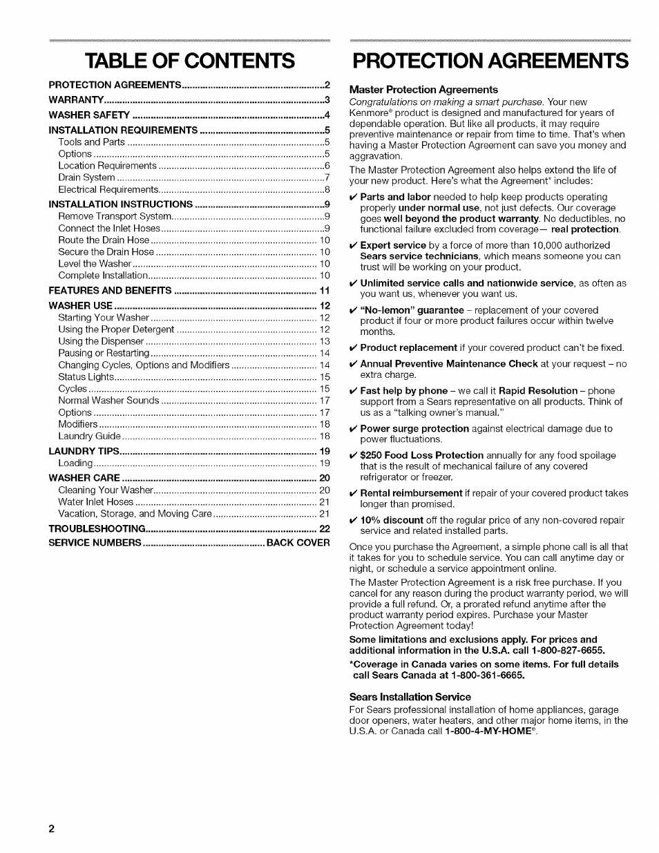 Kenmore HE3 4785 User Manual | Page 2 / 76