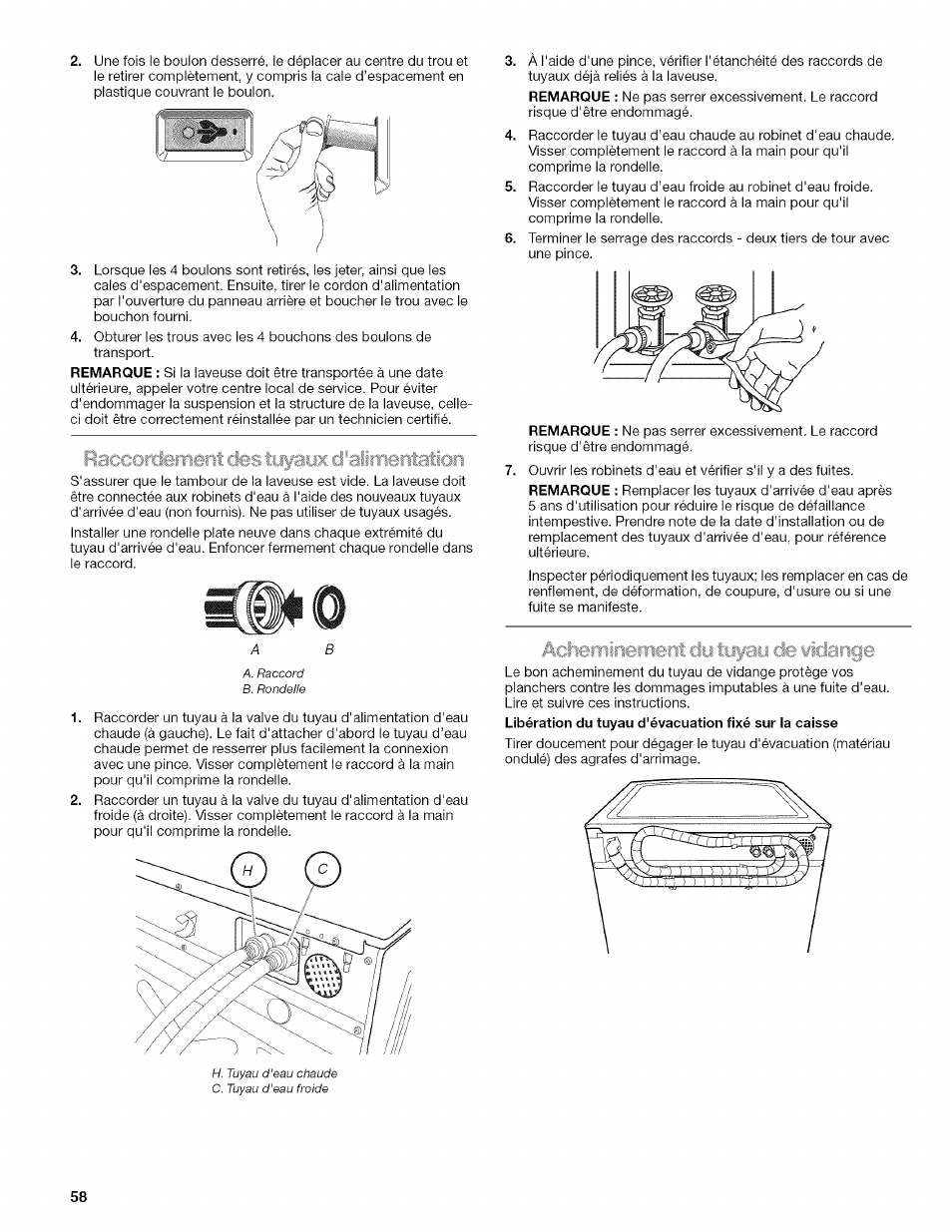 Raccorciernent clestyyaox cl'aiimeriatloii, Iijan, Ierri c ¥iijan | Kenmore HE3 4785 User Manual | Page 58 / 76