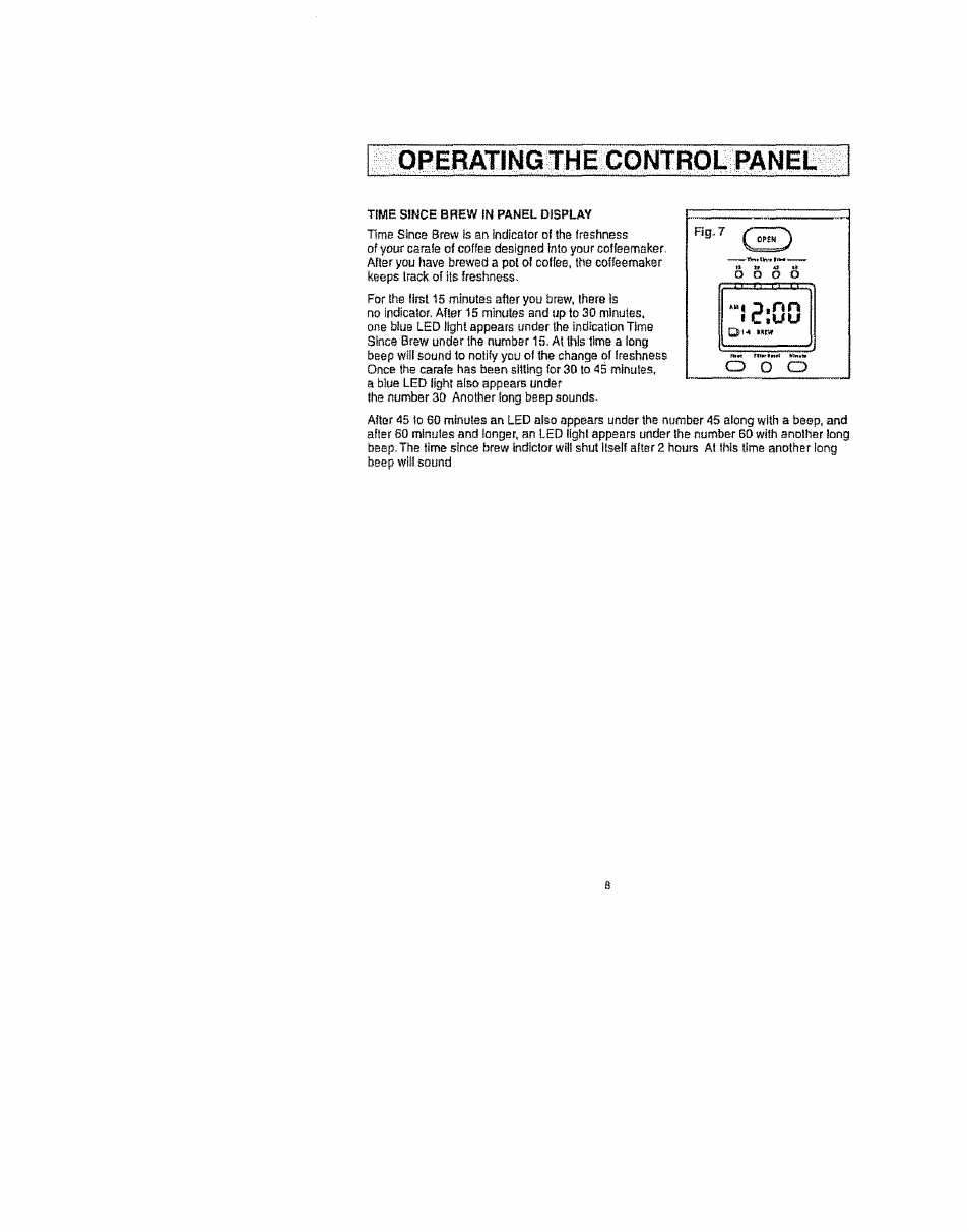 Operating the control panel | Kenmore 100.90007 User Manual | Page 8 / 12