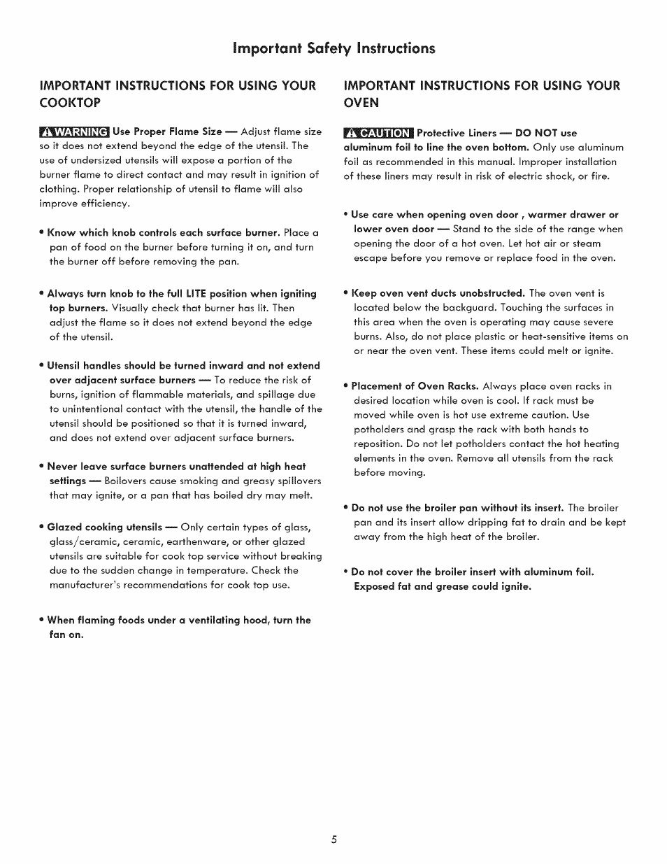 Kenmore 790.7050 User Manual | Page 5 / 22