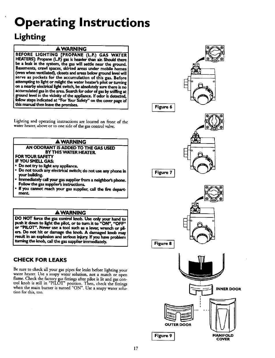 Operating instructions, Lighting | Kenmore 153.33439 User Manual | Page 17 / 26