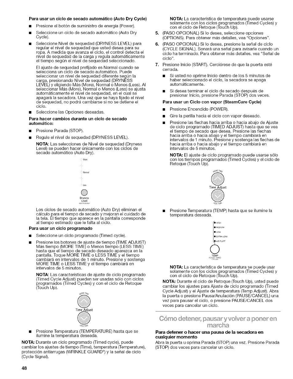 Corno, Corno a por | Kenmore ELITE OASIS Steam 110.6808 User Manual | Page 48 / 60