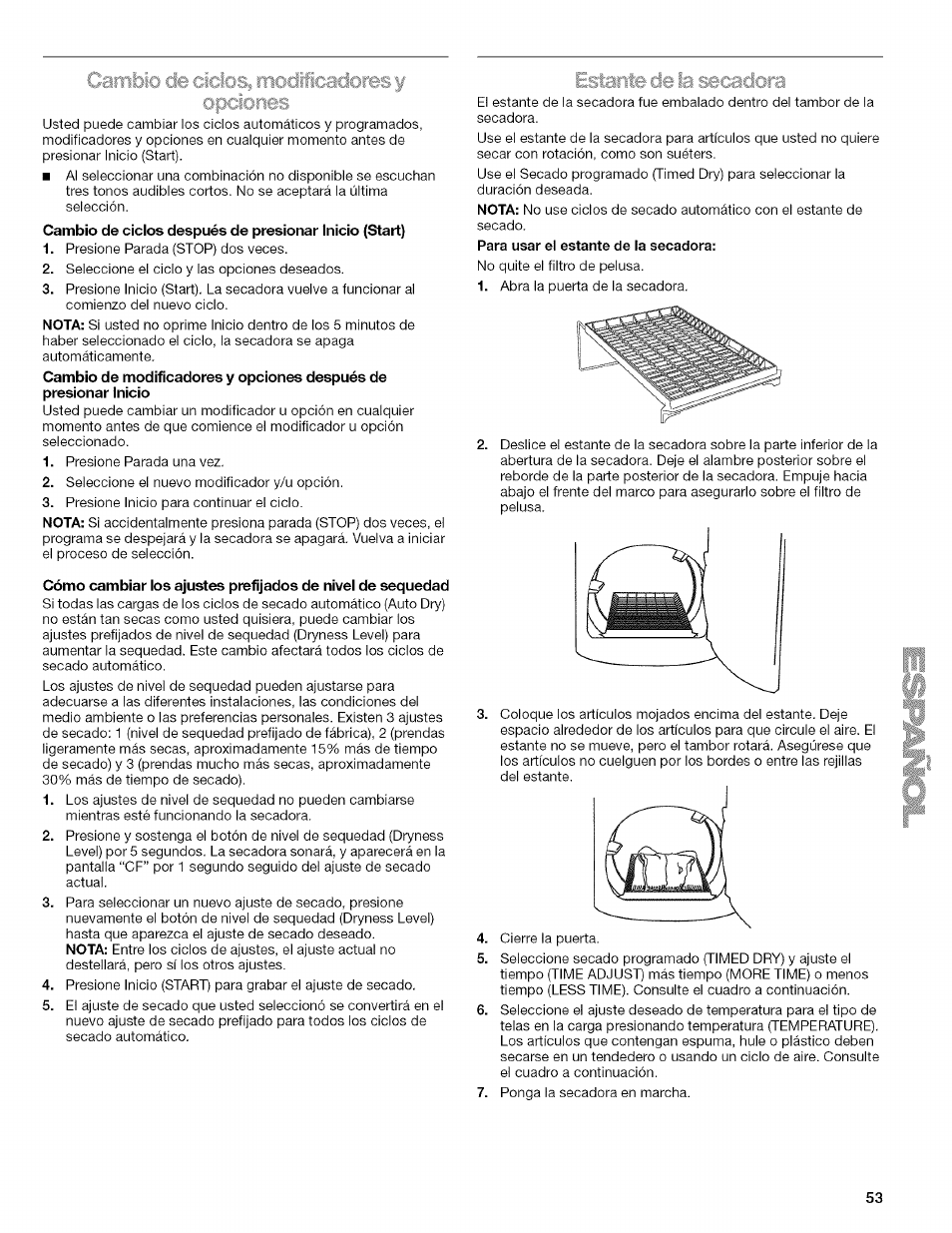 Asecac | Kenmore ELITE OASIS Steam 110.6808 User Manual | Page 53 / 60