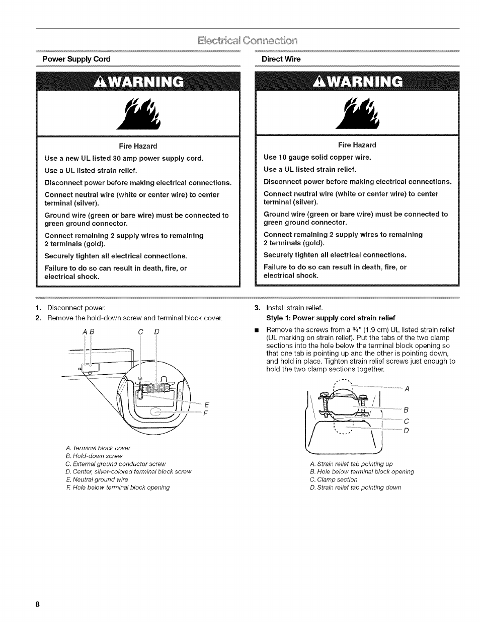Warning ikwarning | Kenmore ELITE OASIS Steam 110.6808 User Manual | Page 8 / 60