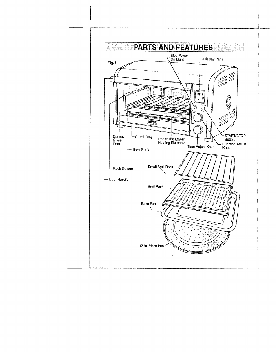 Parts and features | Kenmore Elite 100.90005 User Manual | Page 4 / 12