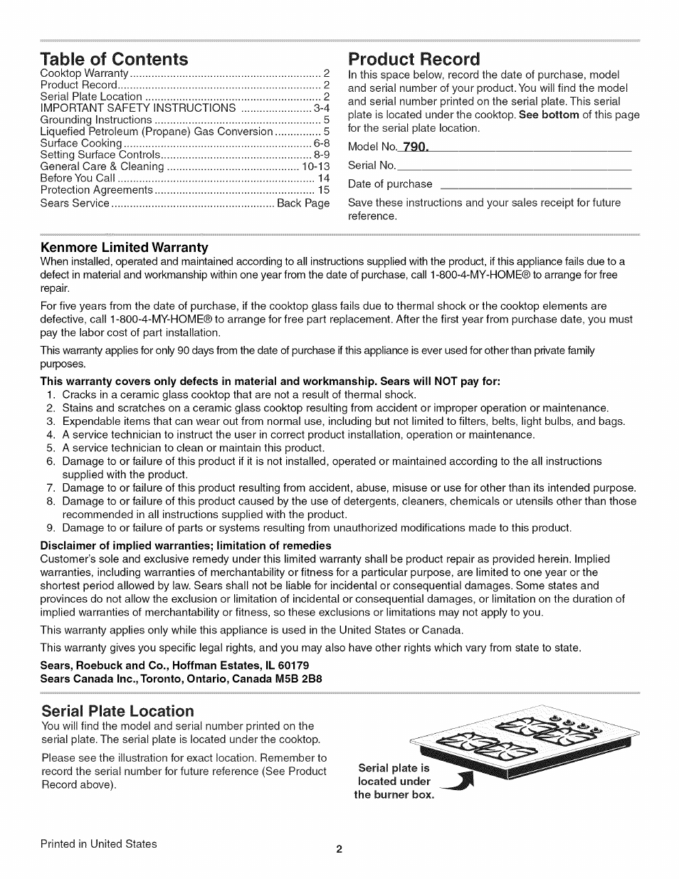 Kenmore 3241 User Manual | Page 2 / 16