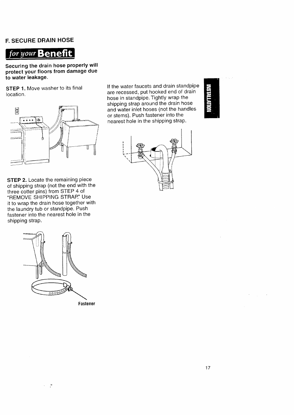 Benefit, For your | Kenmore Automatic Washers User Manual | Page 17 / 38