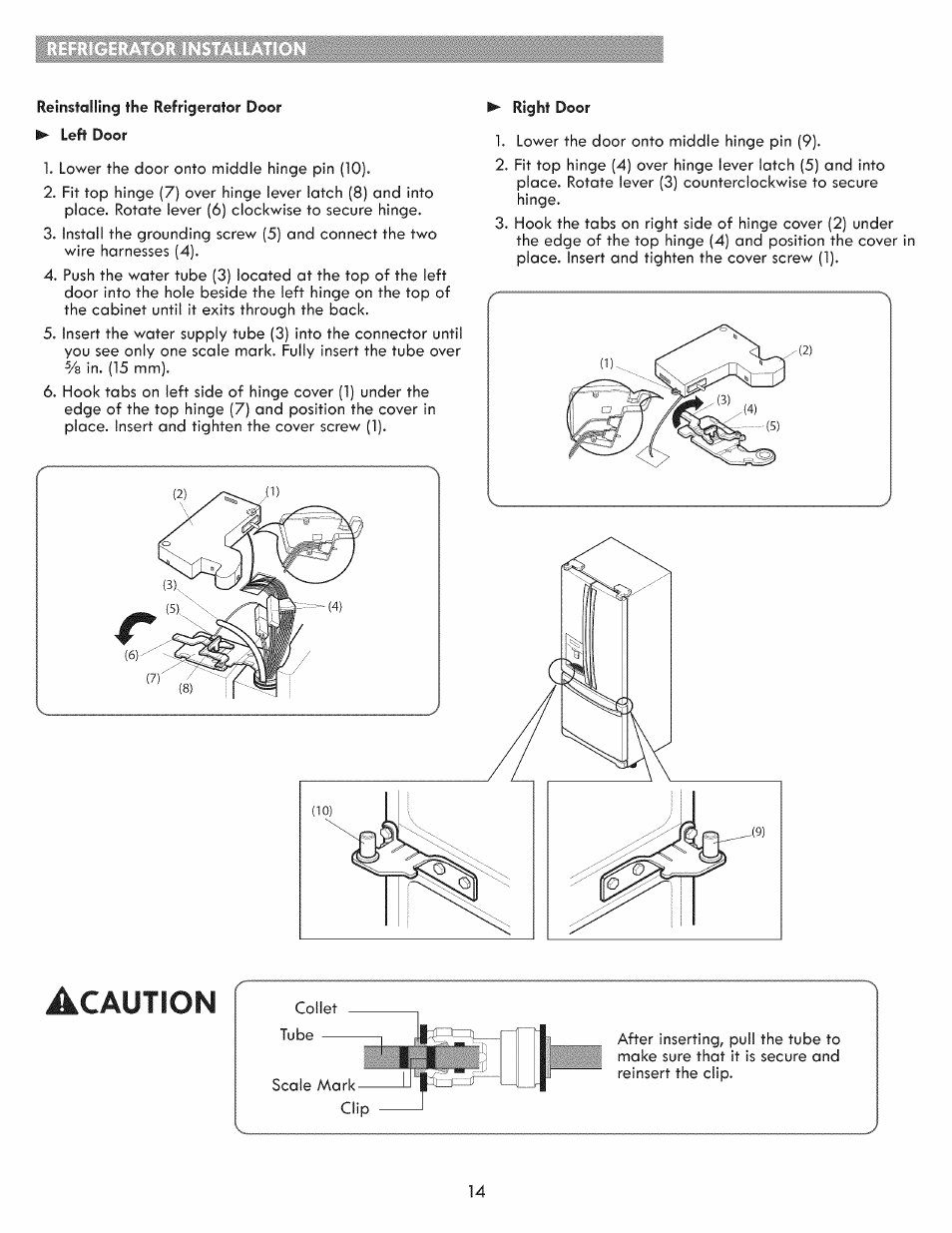 Caution | Kenmore ELITE 795.7103 User Manual | Page 14 / 44
