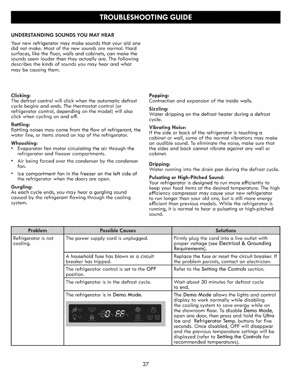 Troubleshooting guide | Kenmore ELITE 795.7103 User Manual | Page 37 / 44