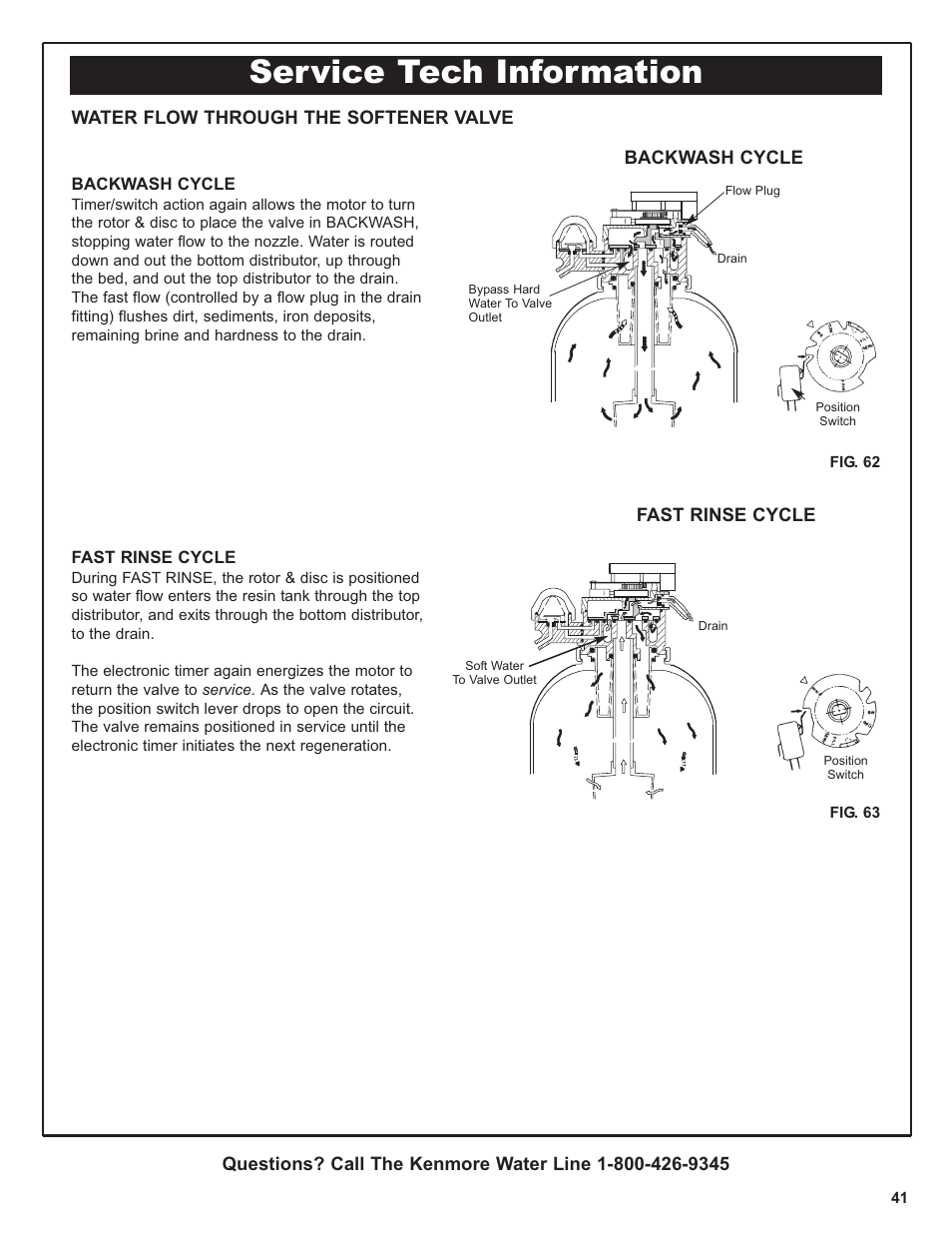 Service tech information | Kenmore IntelliSoft 350 Series 625.383560 User Manual | Page 41 / 48