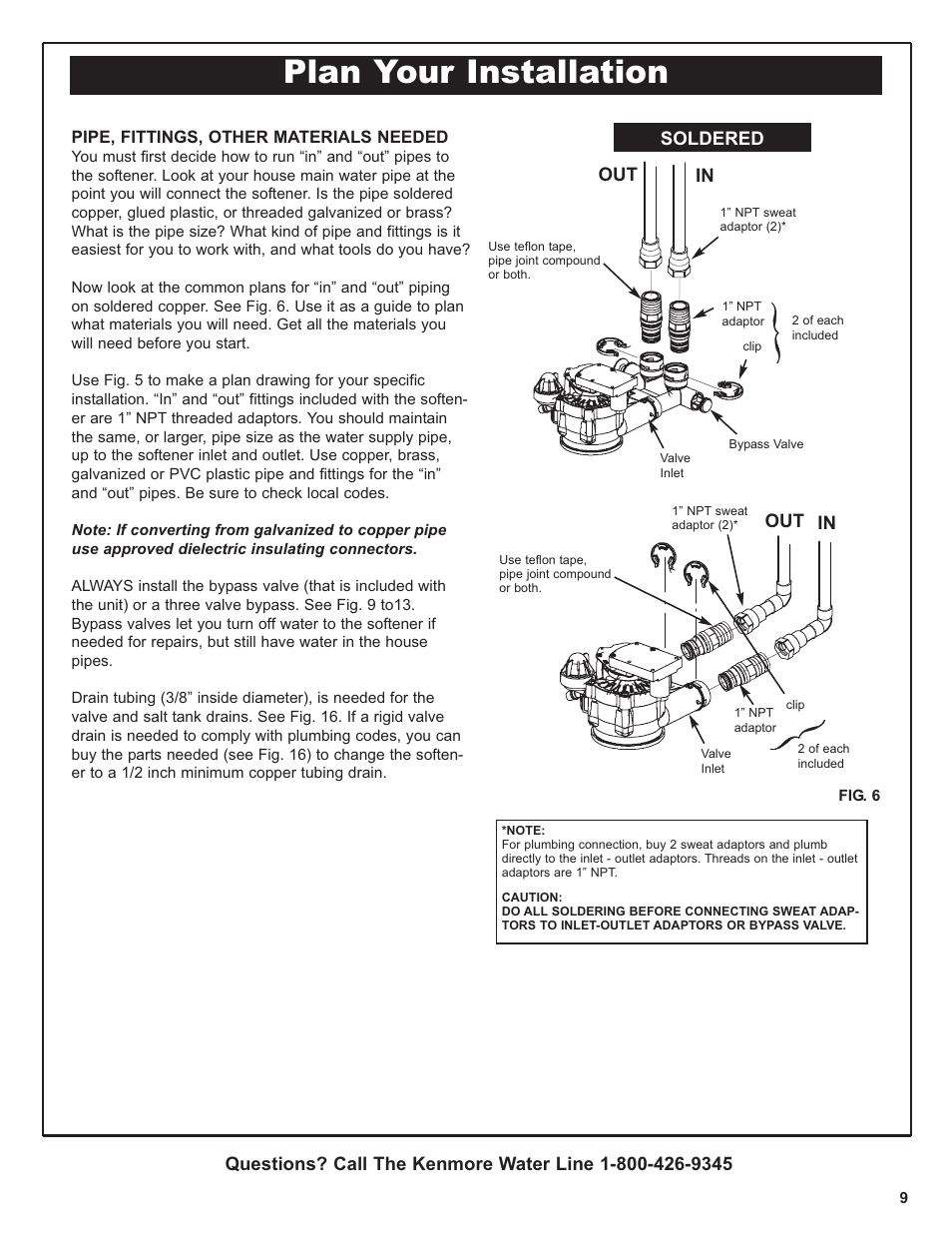 Plan your installation | Kenmore IntelliSoft 350 Series 625.383560 User Manual | Page 9 / 48