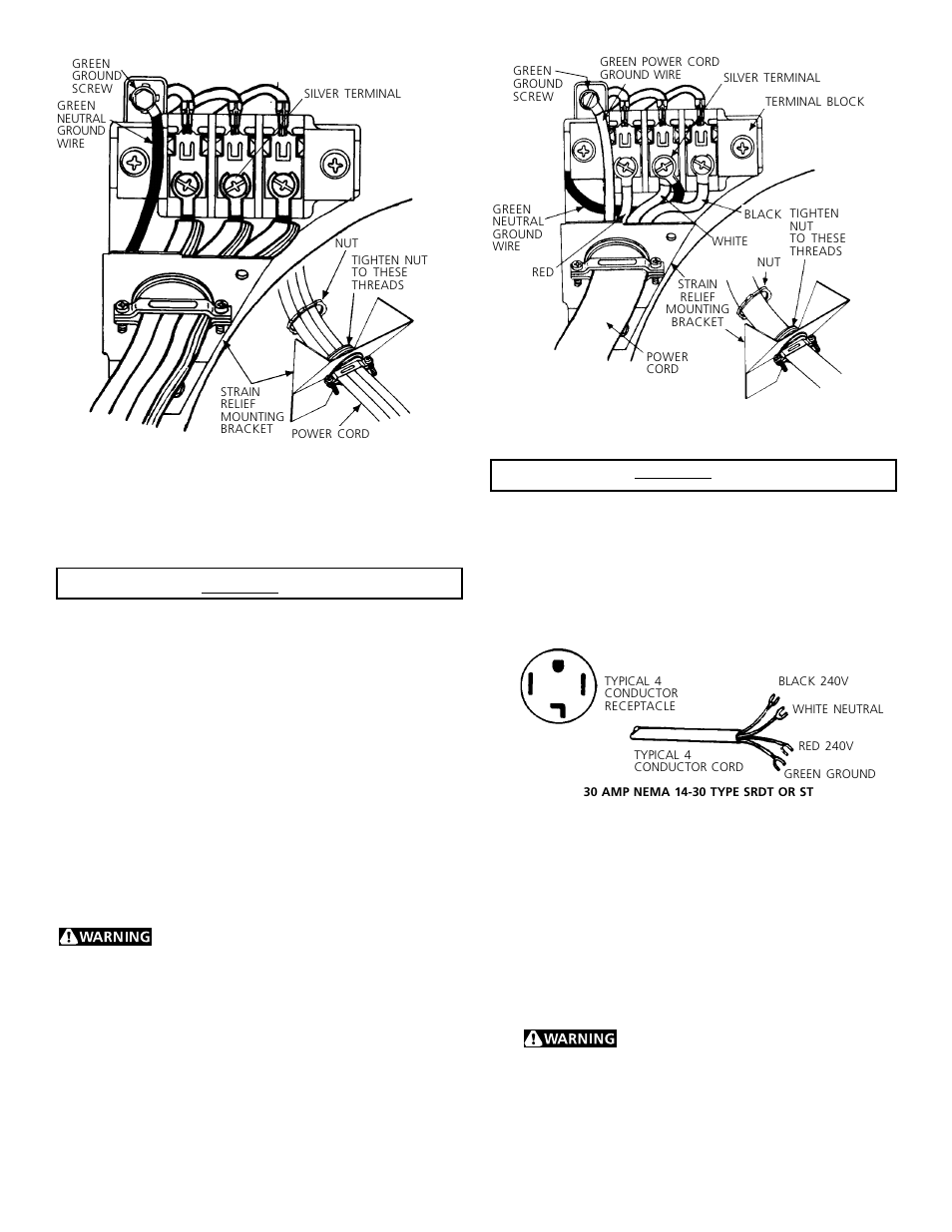 Electrical connections for 3-wire system, Electrical connections for 4-wire system | Kenmore 417.64182300 User Manual | Page 2 / 20