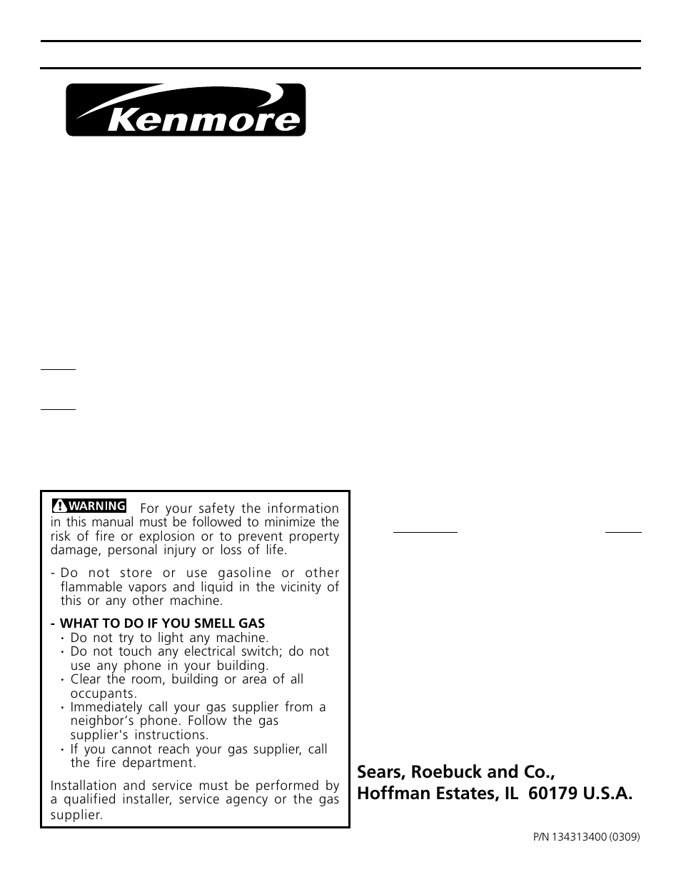 Installation instructions, Gas & electric dryer | Kenmore 417.64182300 User Manual | Page 8 / 20