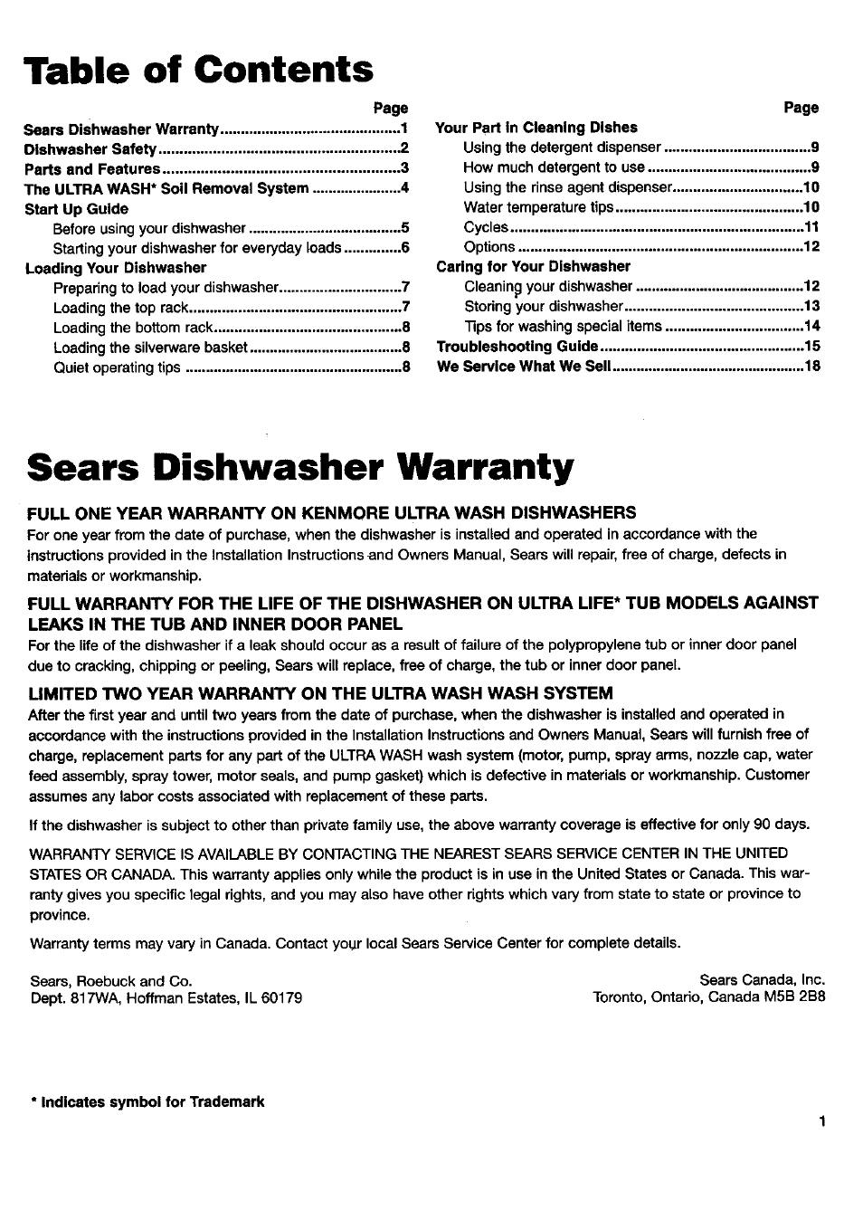 Kenmore 15592 User Manual | Page 2 / 22