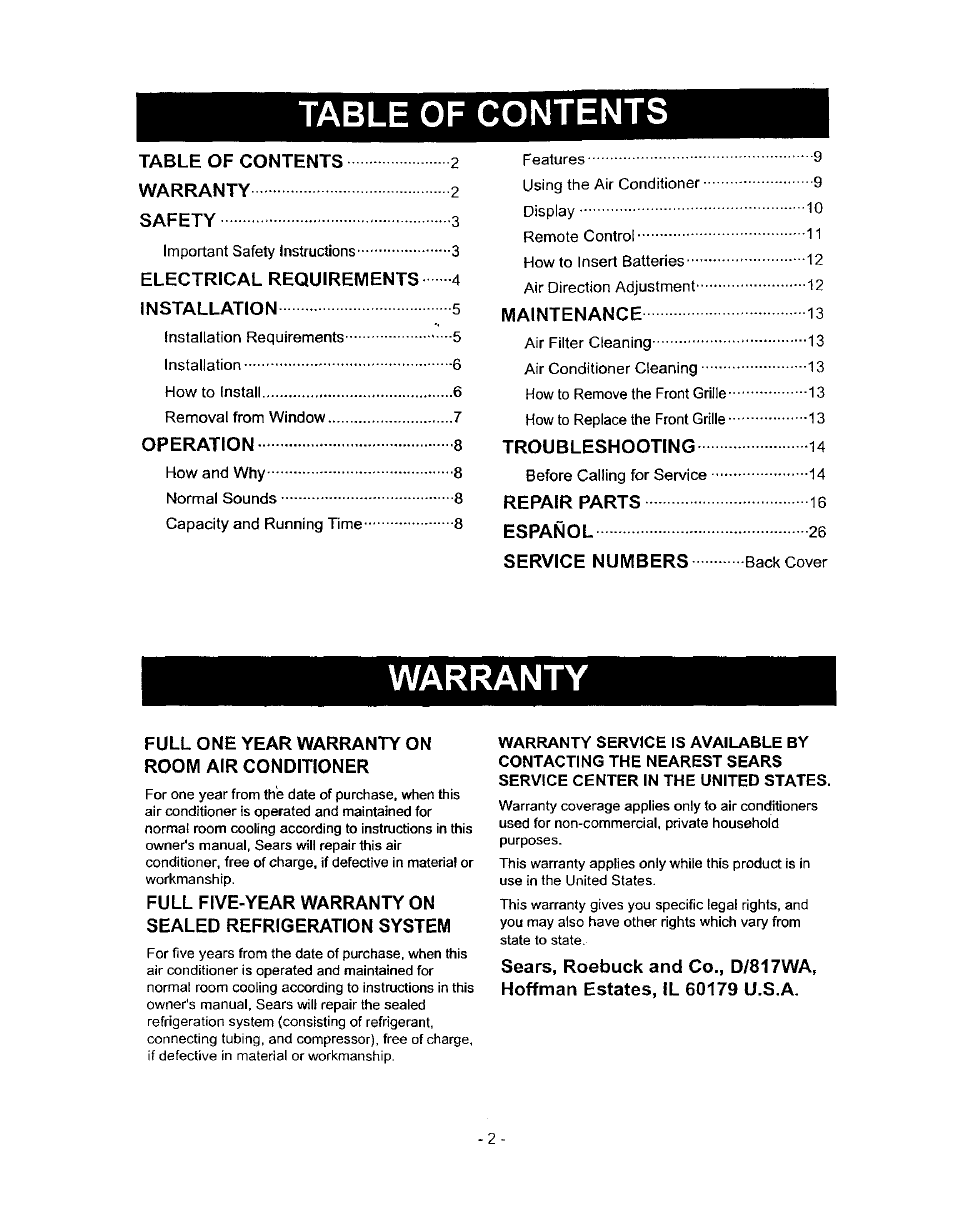 Kenmore 580.71056 User Manual | Page 2 / 25