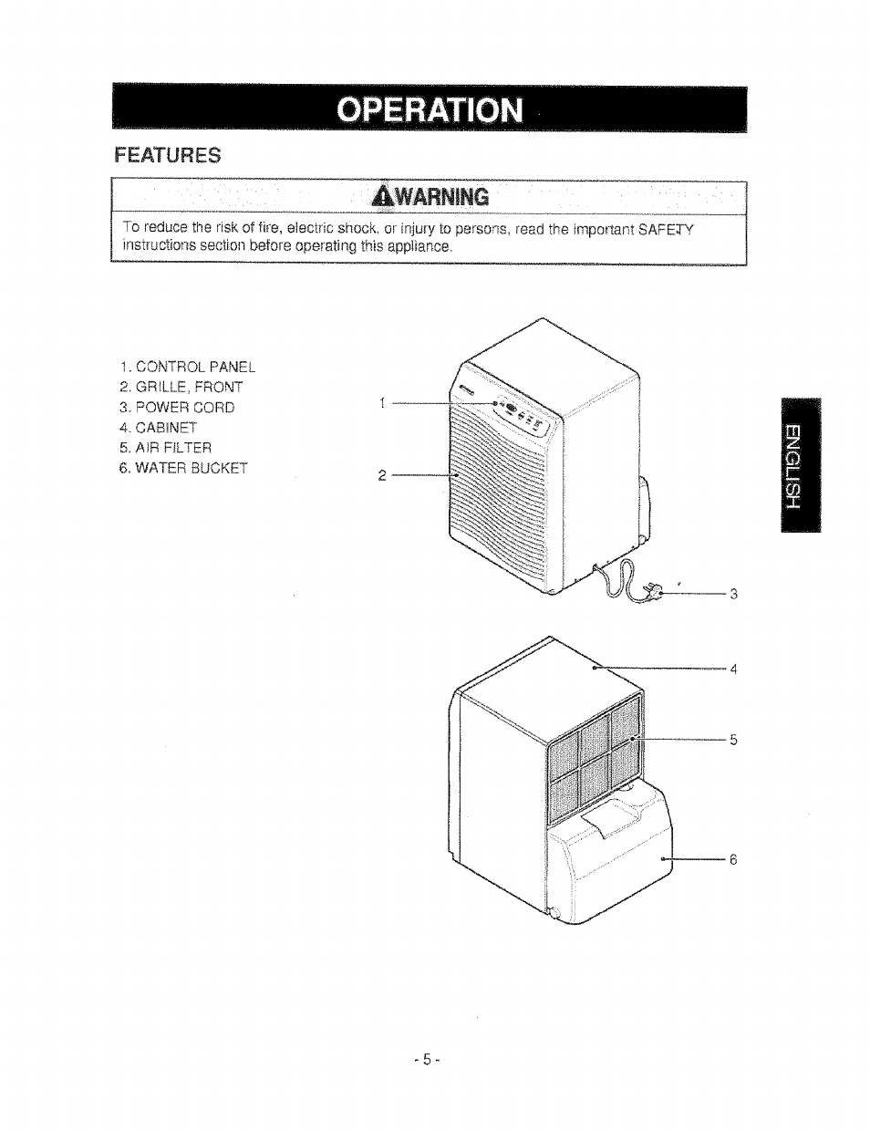 Operation | Kenmore 580.53650 User Manual | Page 5 / 13