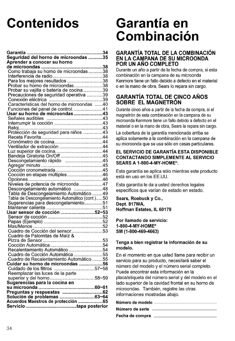 Kenmore 721.63654 User Manual | Page 34 / 66