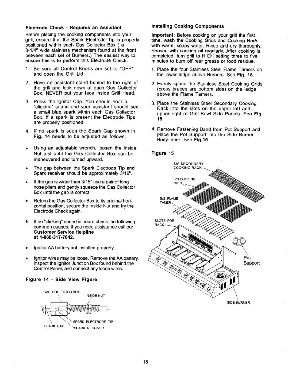 Electrode check - requires an assistant | Kenmore 141 17690 User Manual | Page 15 / 38