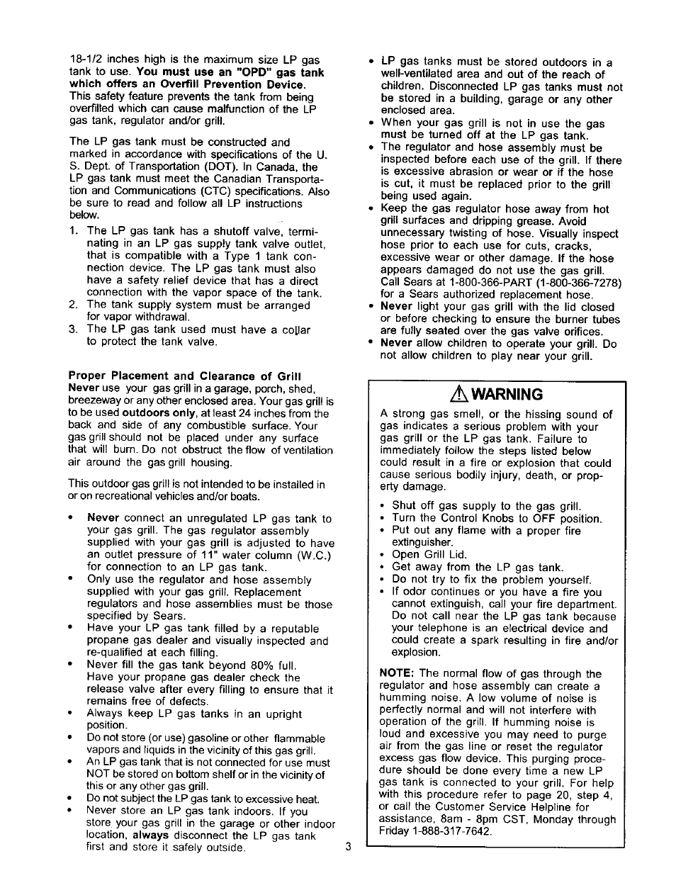 A warning | Kenmore 141 17690 User Manual | Page 3 / 38