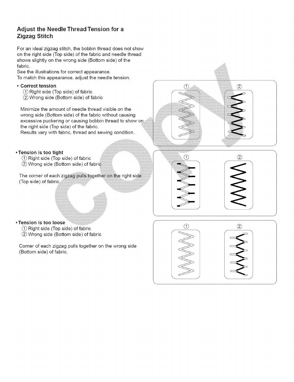 Correct tension | Kenmore 15343 User Manual | Page 42 / 67